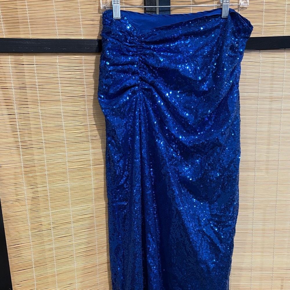 Blue Sequin Skirt